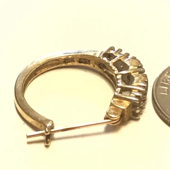 10k diamonds single Earrings. Firm - Picture 6 of 17